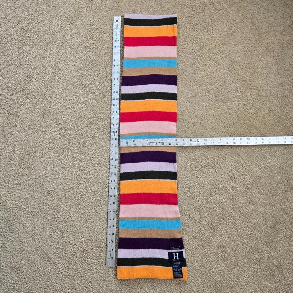 Colorful striped cashmere scarf Hilfiger